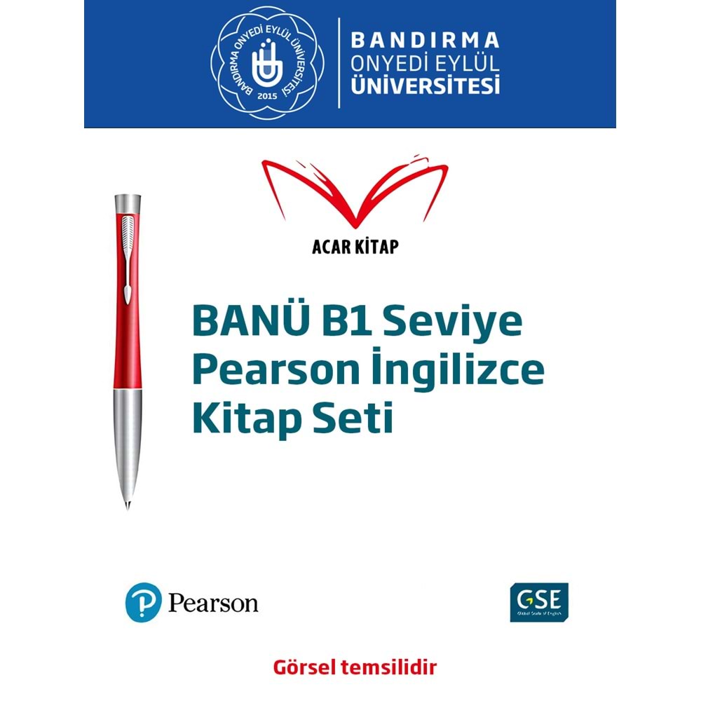 BANÜ B1 Seviye Pearson İngilizce Kitap Seti