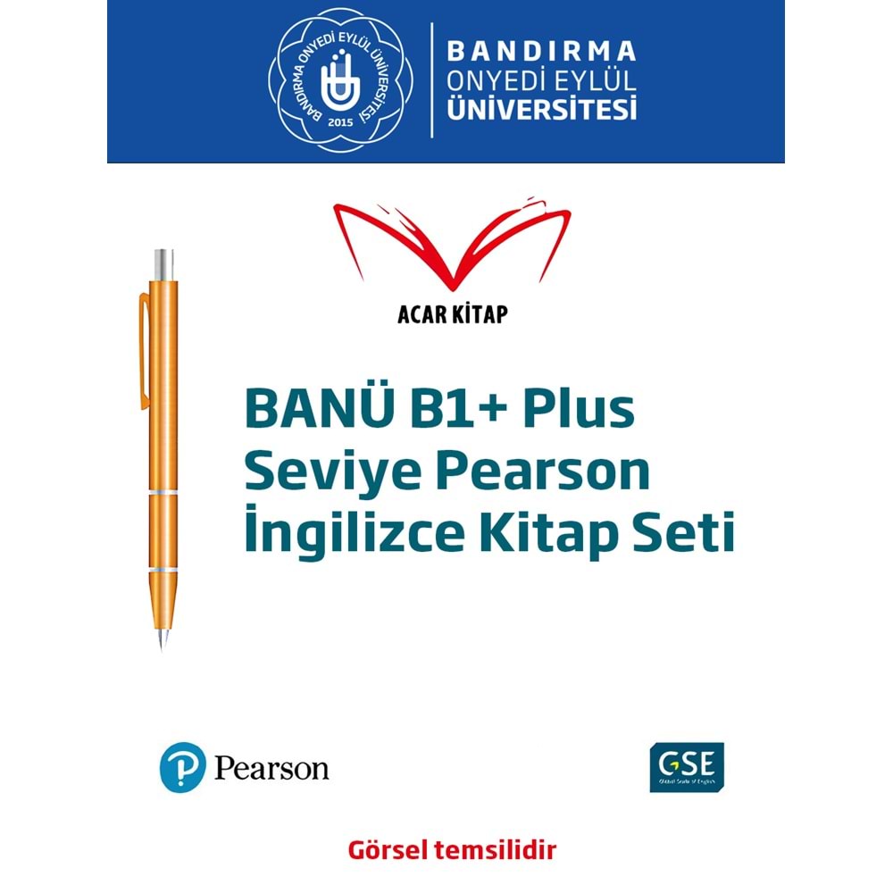 BANÜ B1+ Plus Seviye Pearson İngilizce Kitap Seti